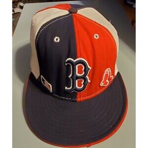 boston red sox logo pinwheel fitted hat size 7 59fifty vintage